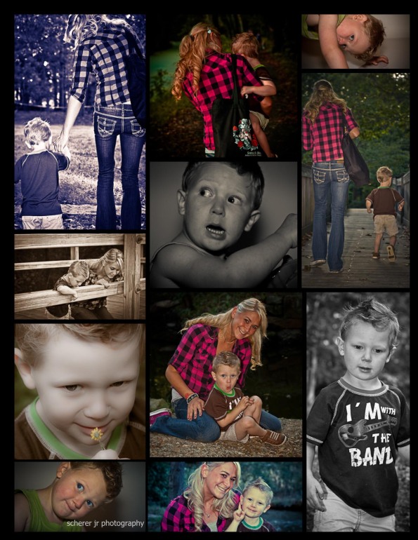 Shell and her son Tavin collage